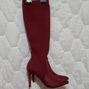 CATHERINE MALANDRINO Domhigh Texted Knit Tall Boot